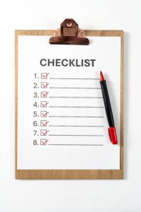 Follow the Checklist